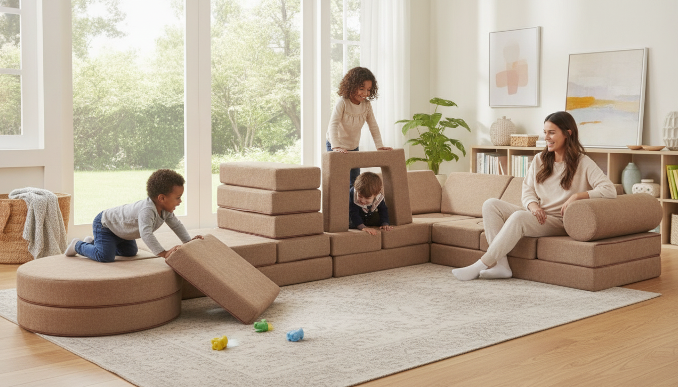 14-Piece Modular Kids Play Couch That Grows With Family
