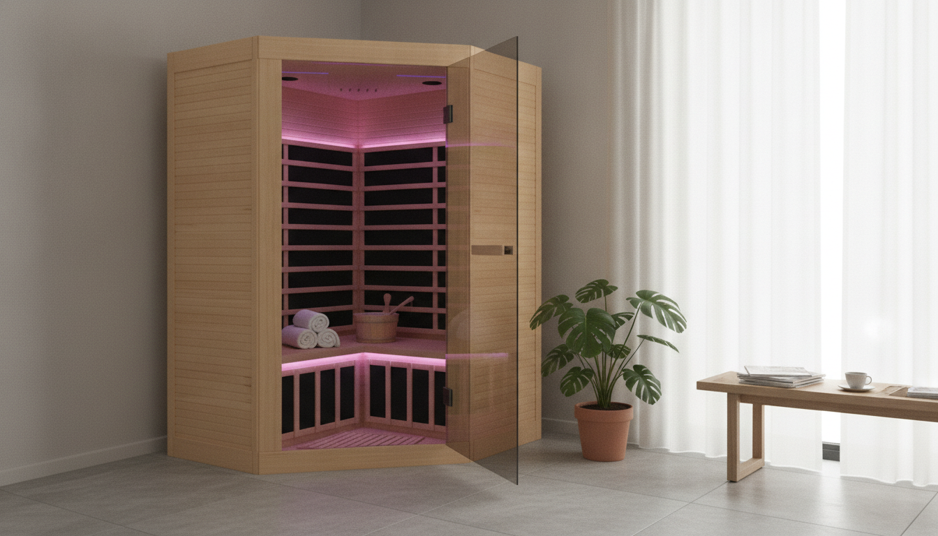 Corner Infrared Sauna for 2–3 People: Fit, Heat, Setup