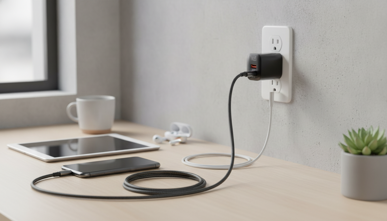 20W GaN USB-C Charger: PD & QC 3.0 Fast Charging