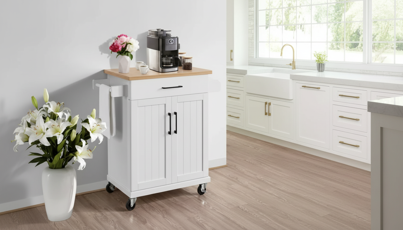 Kitchen Cart with Drawer Storage: Buy, Organize, Use