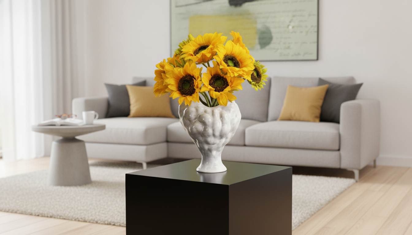 White Ceramic Retro Flower Vase: Vintage Styling Ideas